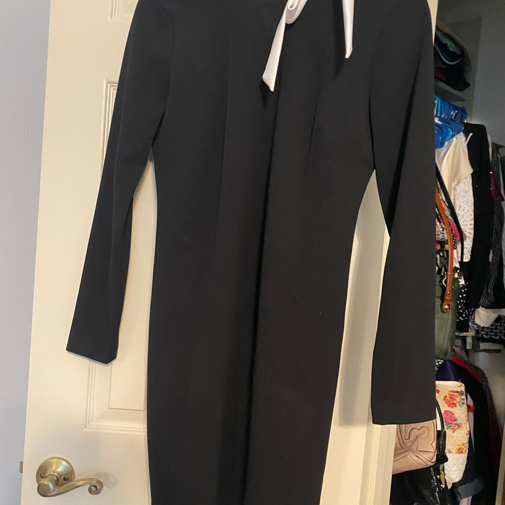 Calvin Klein Black Dress with White Detail